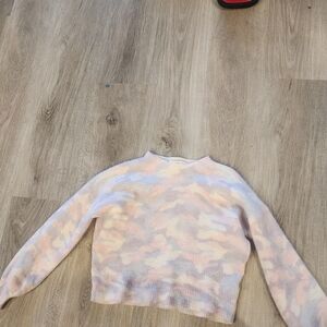 27 Miles Pastel Camo GORGEOUS crop top sweater